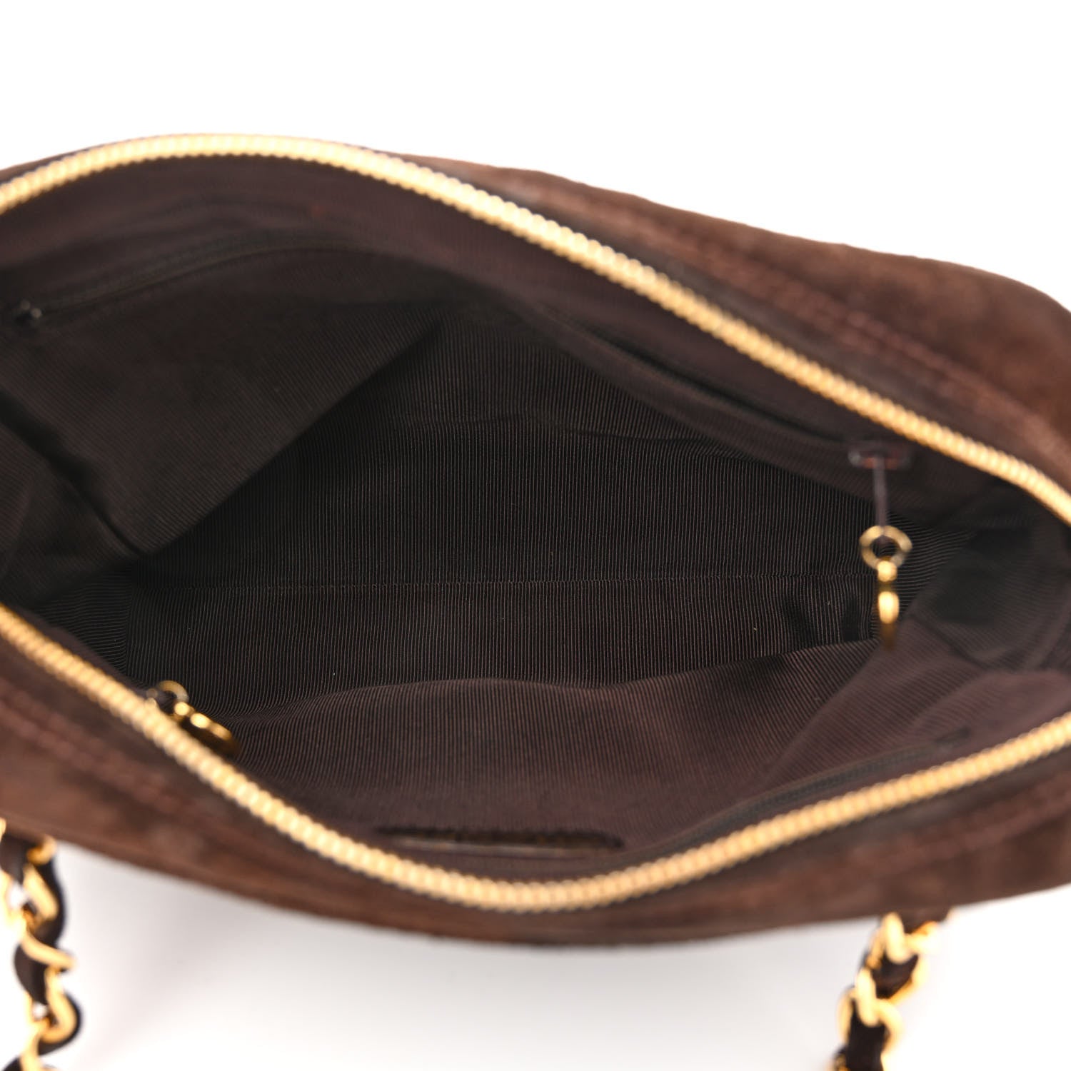 Chanel Suede CC Shopping Tote Dark Brown 5 of 11