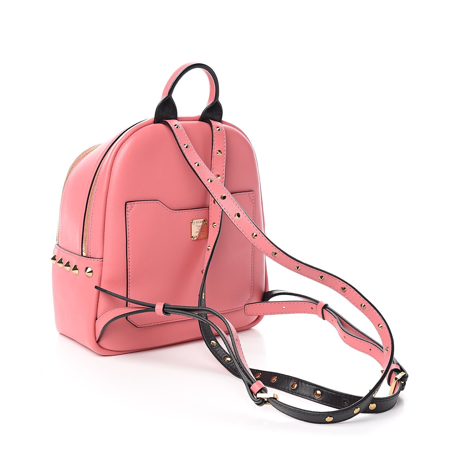 MCM Calfskin Mini Duchess Polke Studs Backpack Pink 3 of 13