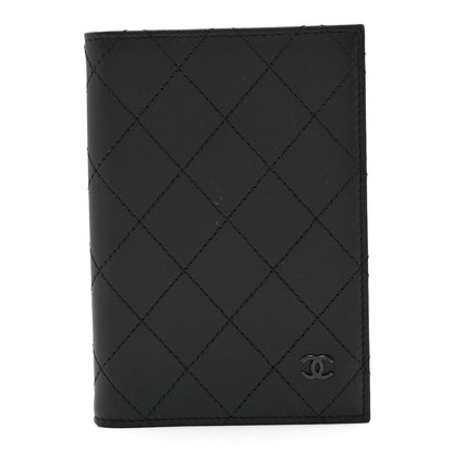 Chanel Grained Calfskin Quilted Passport Holder Wallet So Black 1 of 10