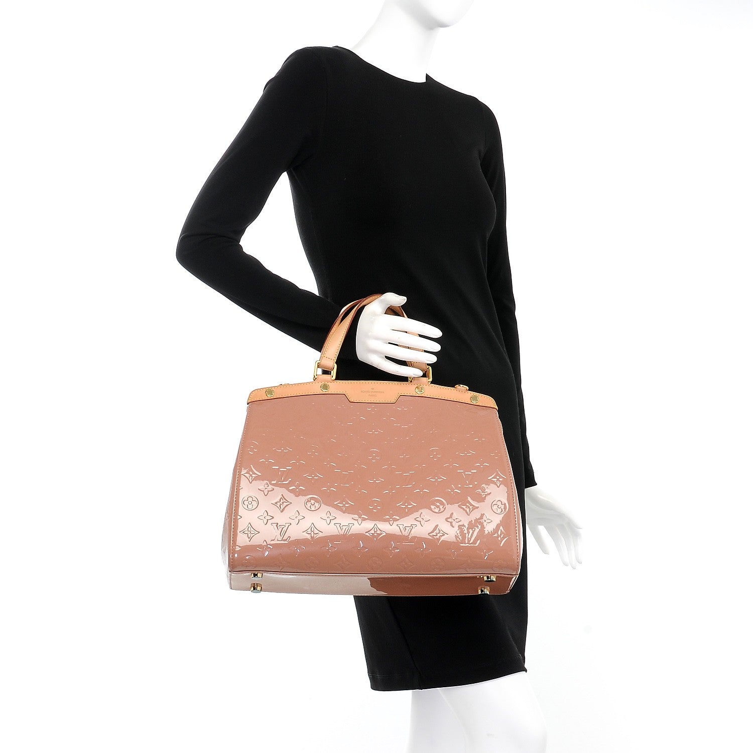 Louis Vuitton Vernis Brea GM Rose Velours 3 of 10