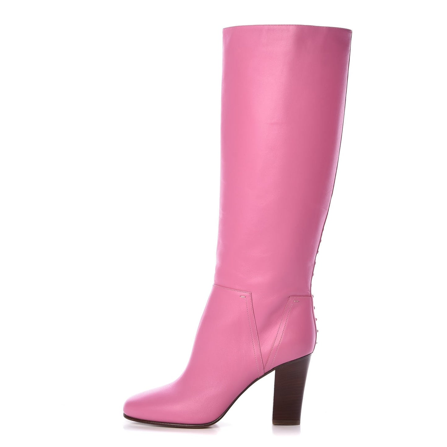 Vitello Lovestud Knee High 85mm Boots 40.5 Pink