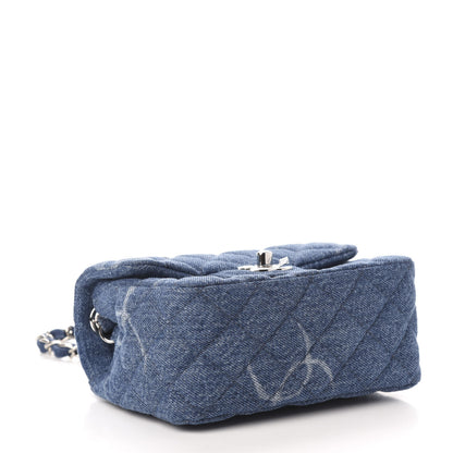 Chanel Denim CC Quilted Mini Square Flap Blue 4 of 10