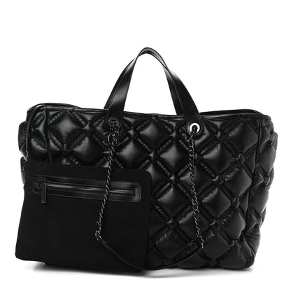 Chanel Calfskin Quilted Large Chesterfield Tote Black 1 of 10