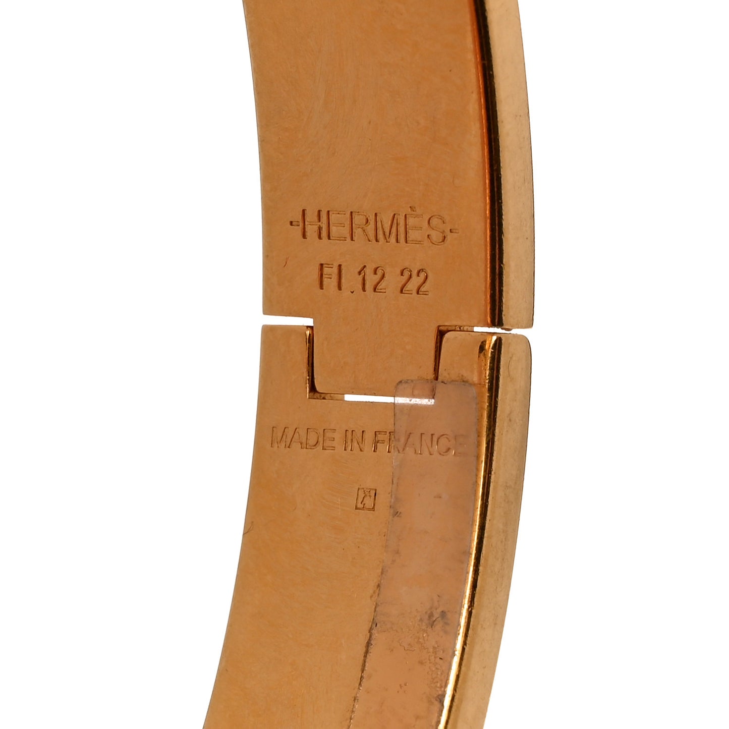 Enamel Narrow Clic Clac H Bracelet GM White