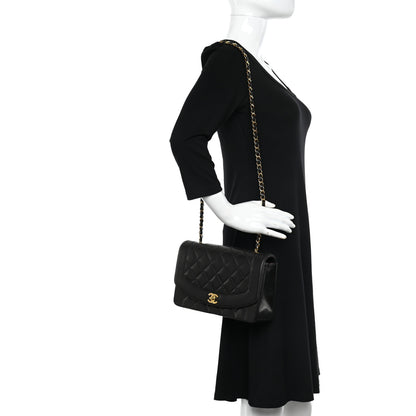 Chanel Lambskin Quilted Medium Single Flap Black 2 of 12