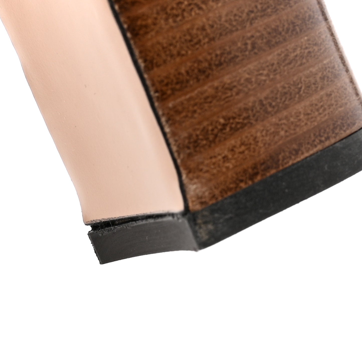 Cosmos Softy Calfskin Wooden Interlocking G Cut-Out 30/120mm Platform Sandals 38 Mystic White