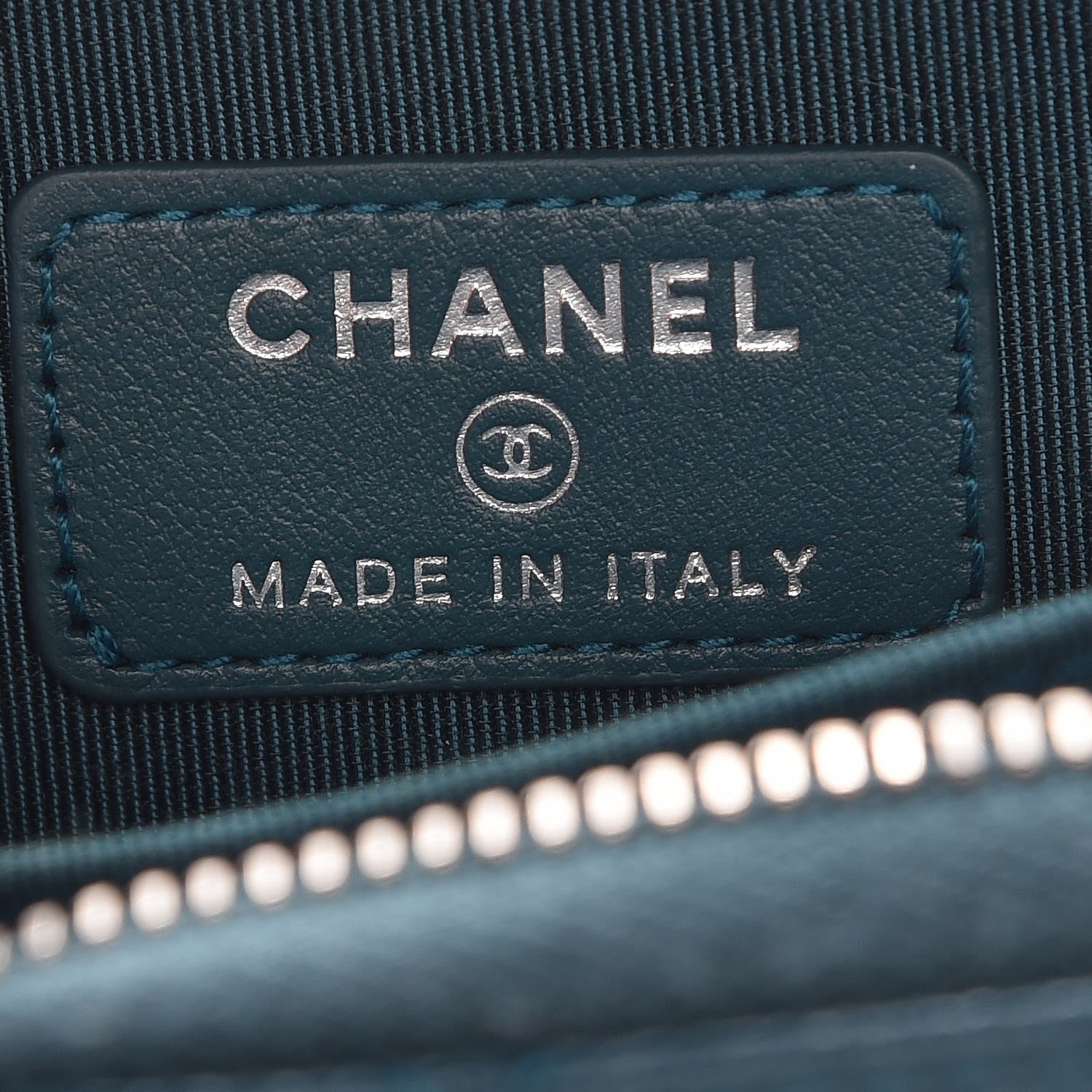 Chanel Caviar Quilted Zip Coin Purse Dark Green 6 of 8