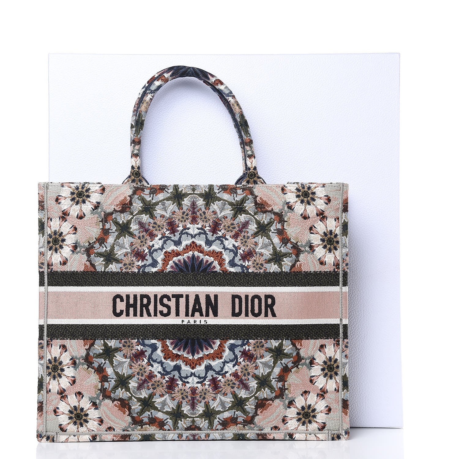 Christian Dior Canvas Embroidered KaleiDioroscopic Book Tote Multicolor 11 of 11