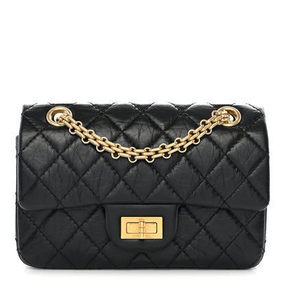 Chanel Aged Calfskin Quilted 2.55 Reissue Mini Flap Black 1 of 11