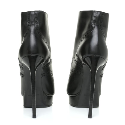 Saint Laurent Nappa Tribtoo 105 Lace Up Booties 39 Black 5 of 18