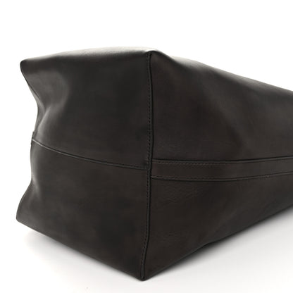 The Row Polished Saddle Calfskin Large N/S Park Belt Bag Dark Brown 9 of 11