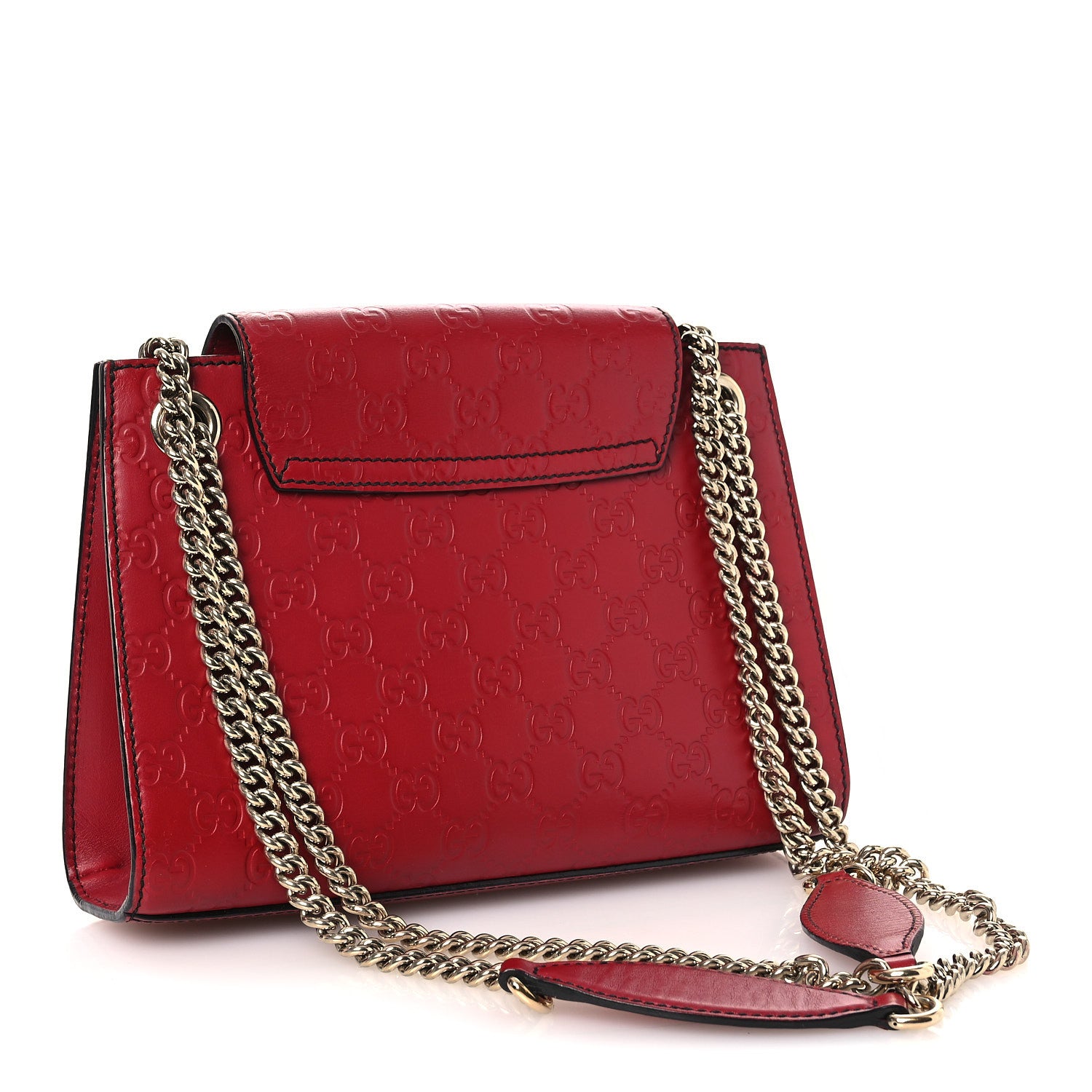 Gucci Guccissima Small Emily Shoulder Bag Red 3 of 12