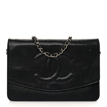Chanel Caviar Timeless CC Wallet On Chain WOC Black 1 of 11