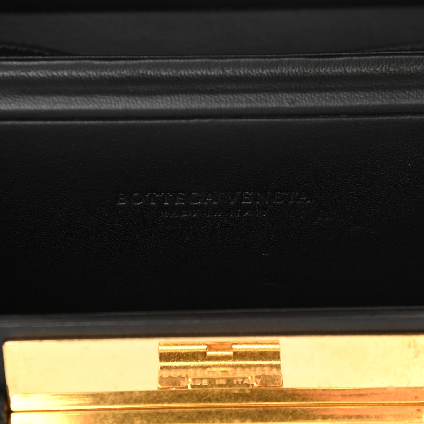Calfskin Daisey Box Clutch Black