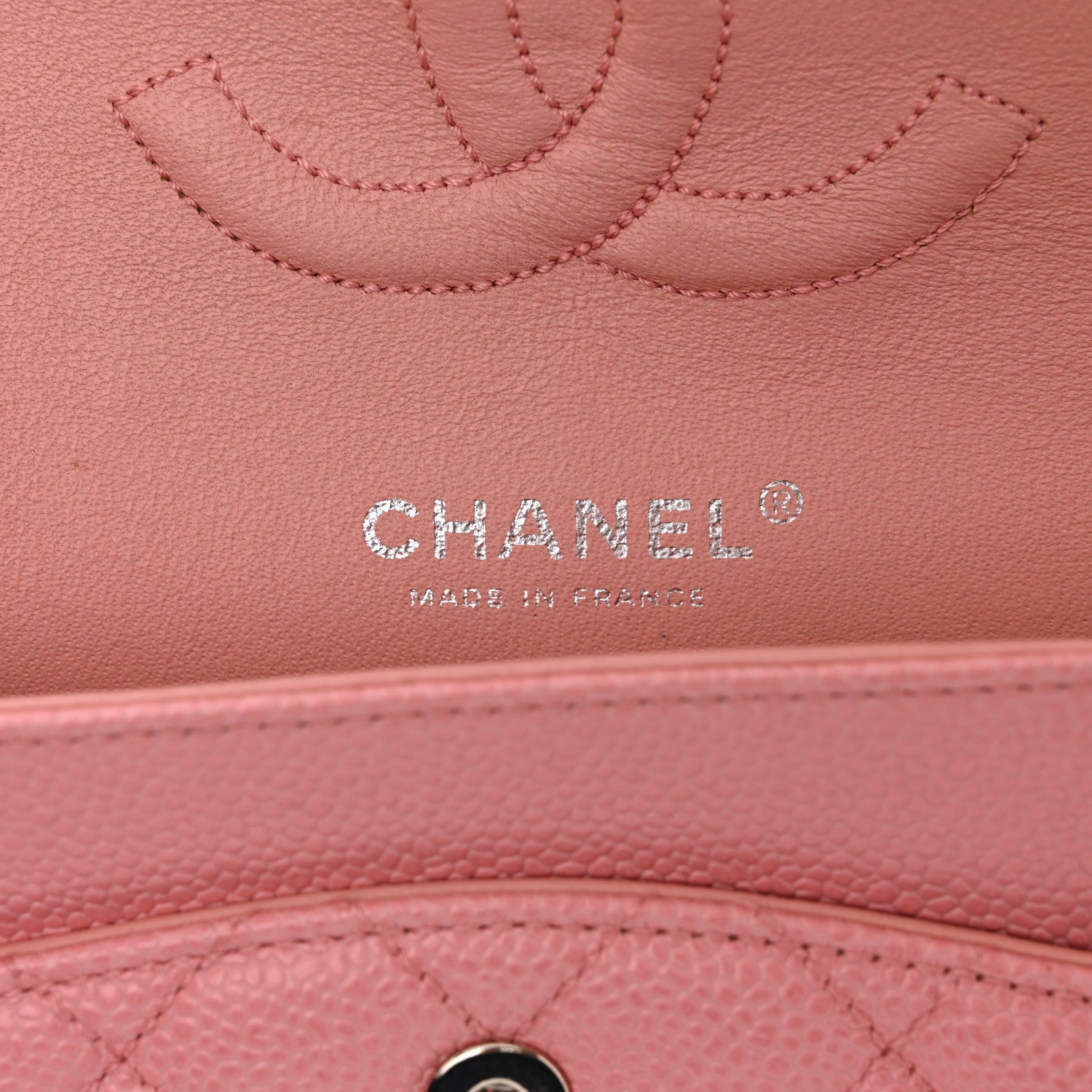 Chanel Caviar Quilted Medium Double Flap Pink 6 of 13