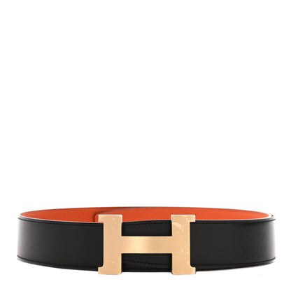 Hermes Swift Togo 42mm Constance H Belt 95 Black Orange 1 of 9