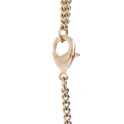 Chanel Enamel CC Pendant Necklace Black Light Gold 5 of 6