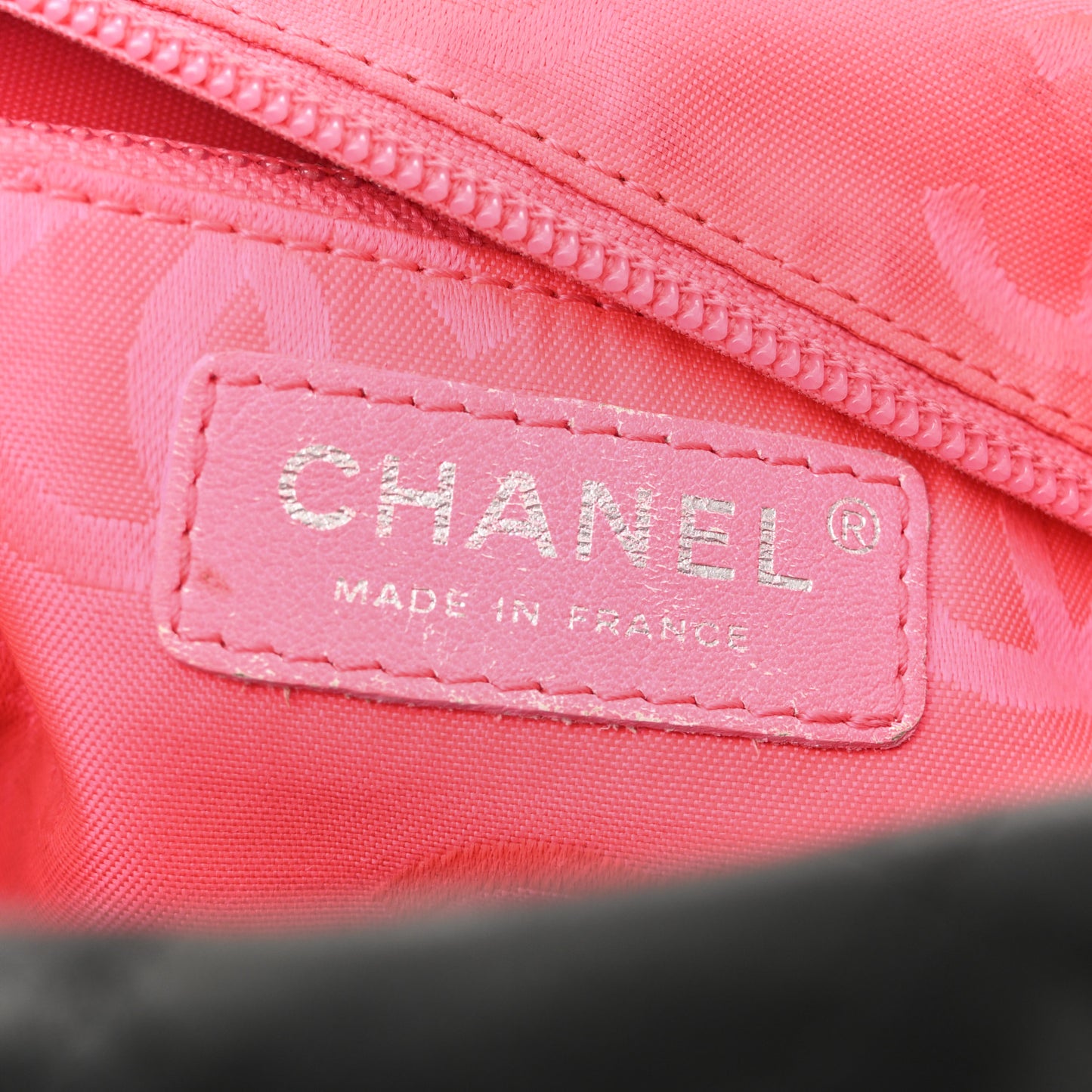 Calfskin Quilted Large Cambon Tote Black