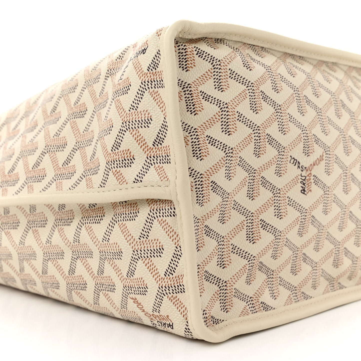 Goyardine Embroidered Seahorse Reversible Anjou PM Sand