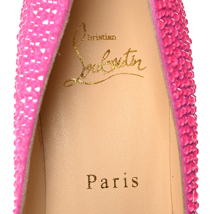 Christian Louboutin Veau Velours Strass Clare 80 Pumps 37.5 Diva Pink Fluo 7 of 7
