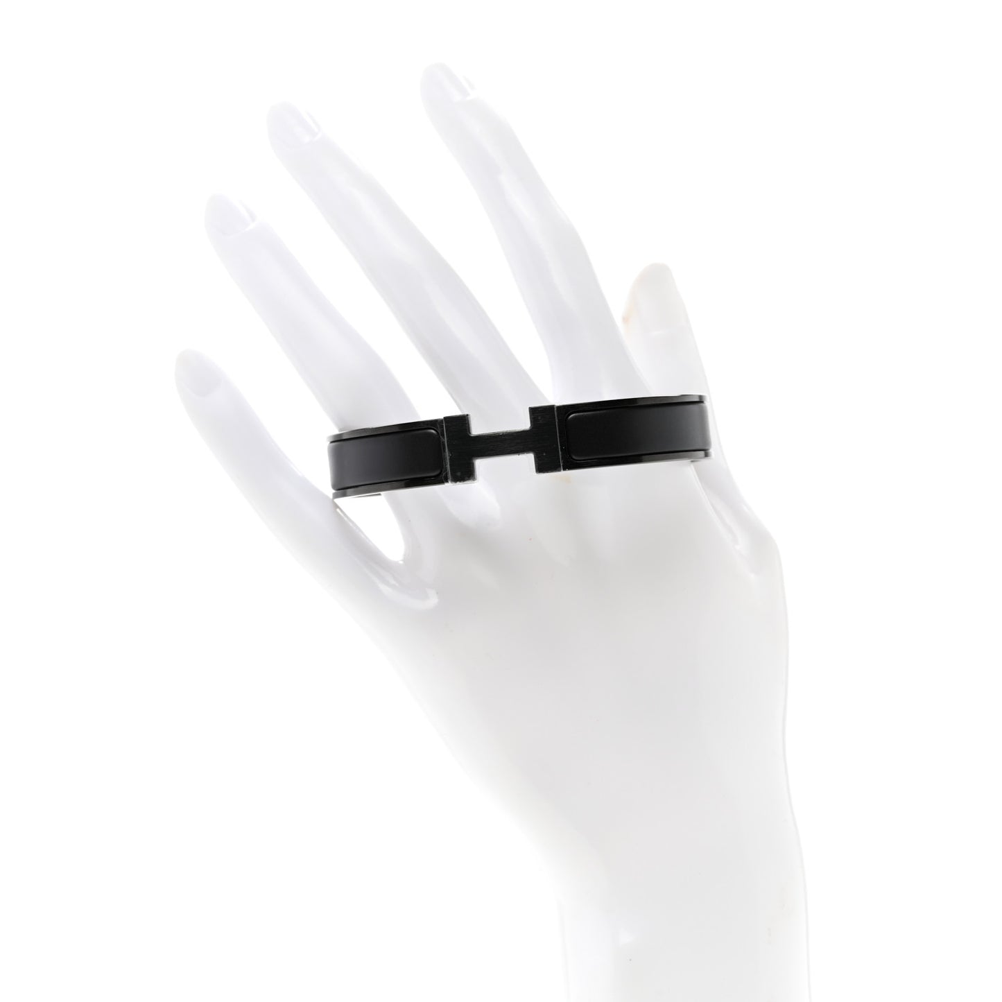 Matte Enamel Narrow Clic Clac HH Bracelet So Black