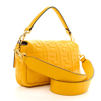 Fendi Nappa FF 1974 Embossed Baguette Mimosa 3 of 10