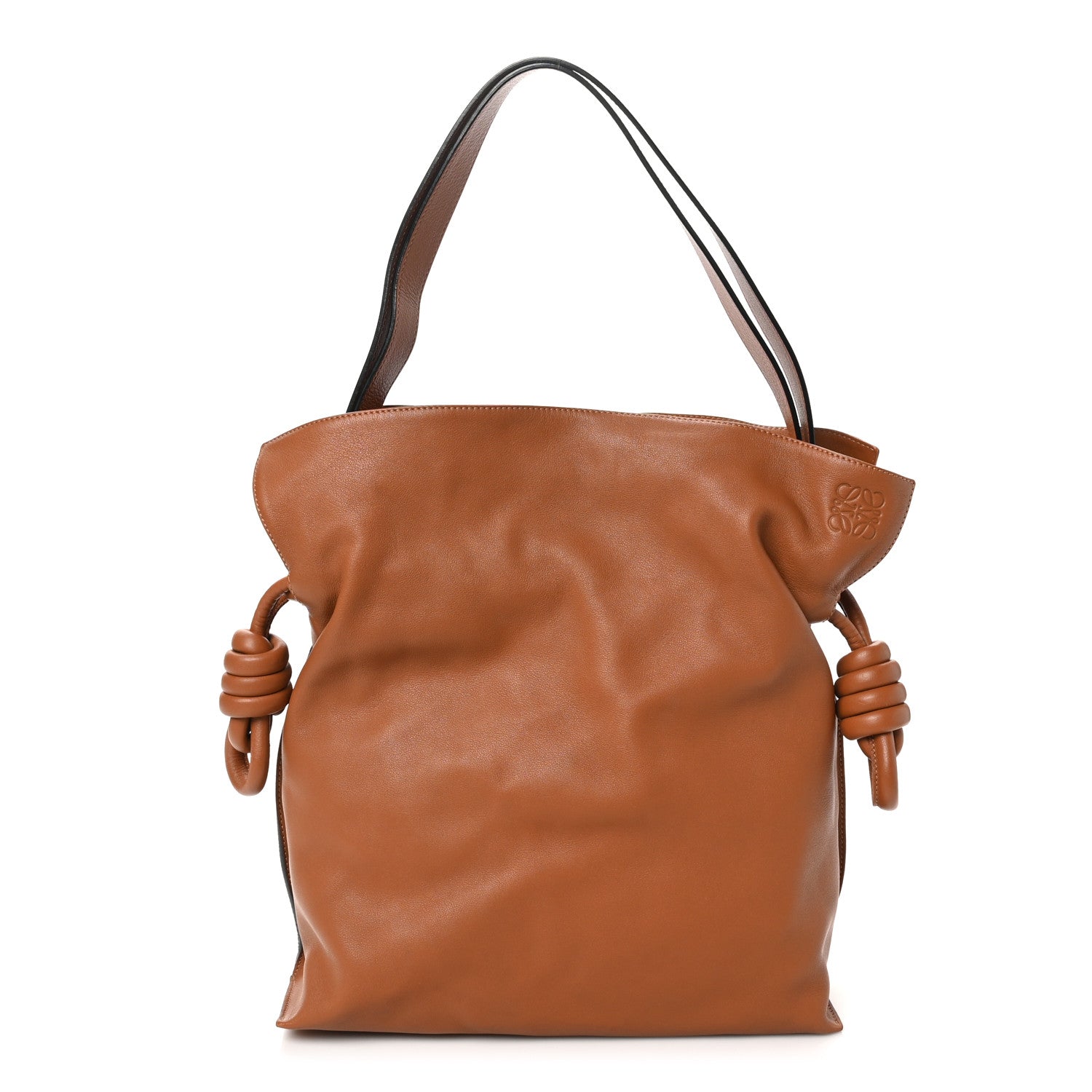 Loewe Nappa Calfskin Flamenco Knot Bag Tan 1 of 9