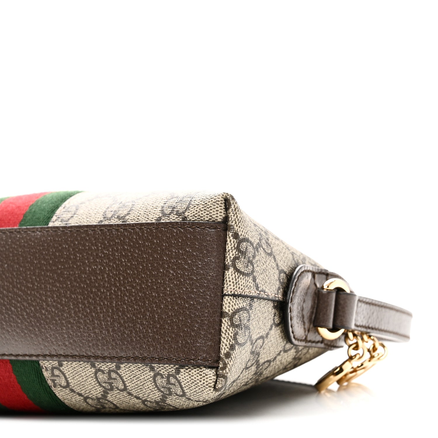 Gucci GG Supreme Monogram Textured Dollar Calfskin Web Small