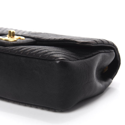 Chanel Calfskin Surpique Chevron Small Flap Black 7 of 11