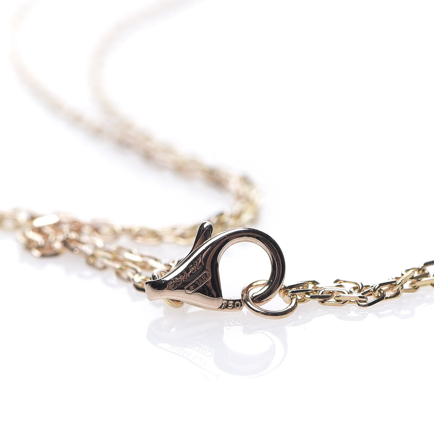 18K Pink Gold 2 Diamond LOVE Necklace