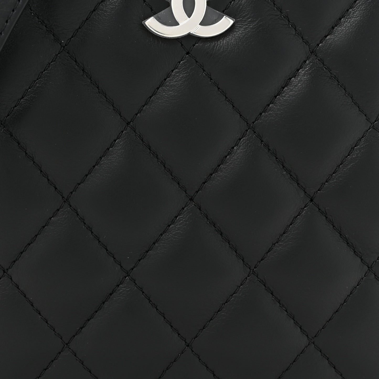 Lambskin Quilted Crossbody Bag Black