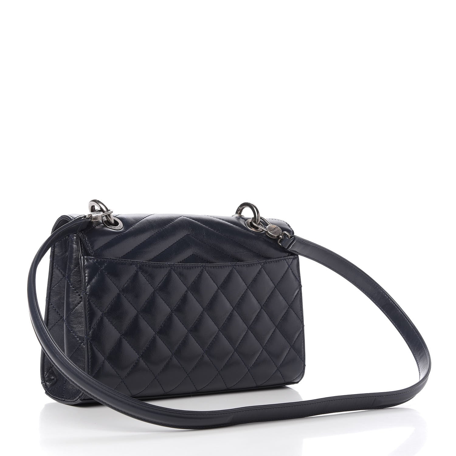 Chanel Calfskin Quilted Mad About Quilting Medium Flap Navy 3 of 10