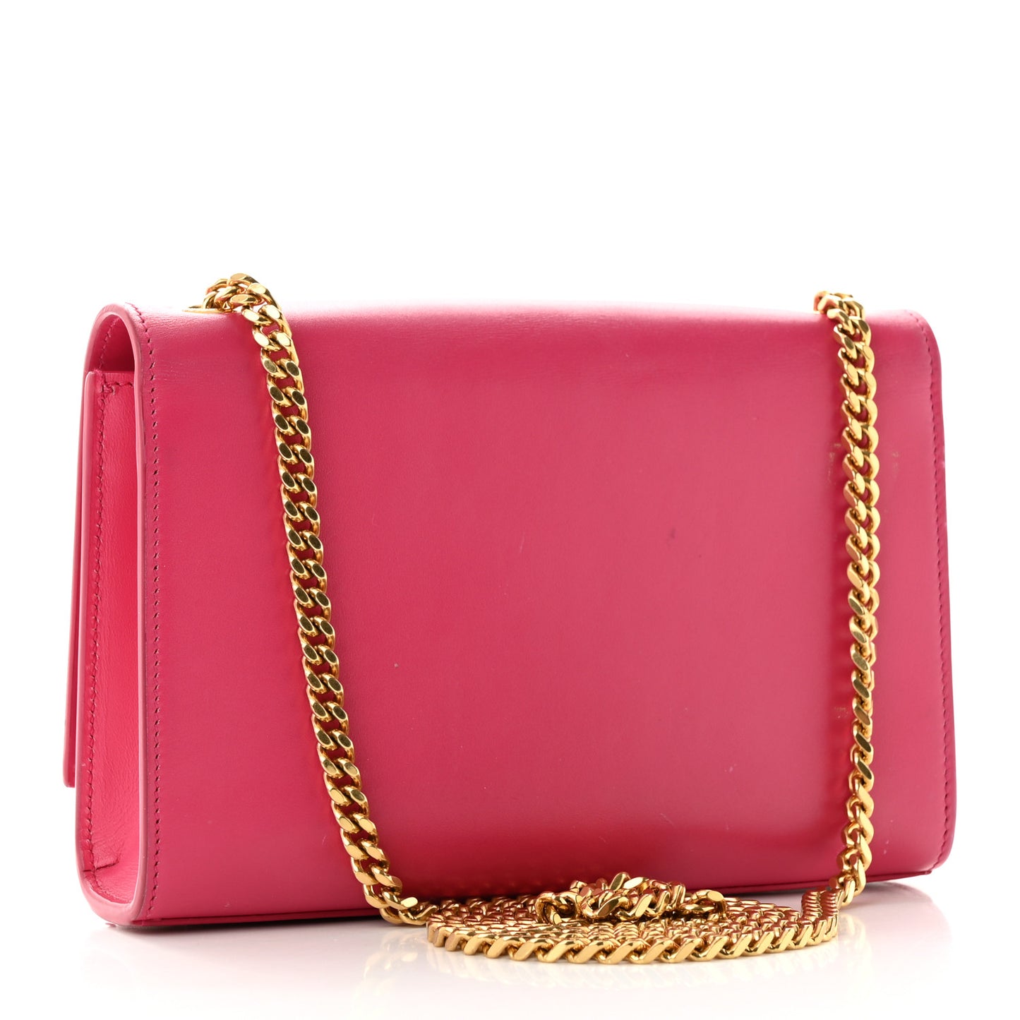 Calfskin Small Classic Monogram Kate Tassel Satchel Lipstick Fuchsia