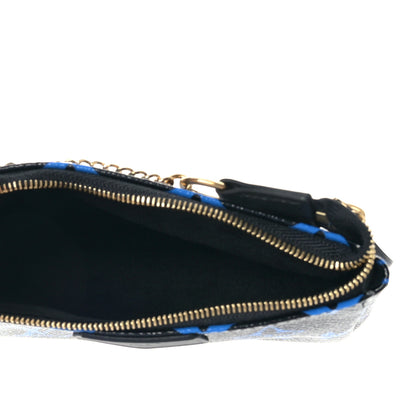 Louis Vuitton Colored Monogram Mini Pochette Accessories Blue Black 5 of 8