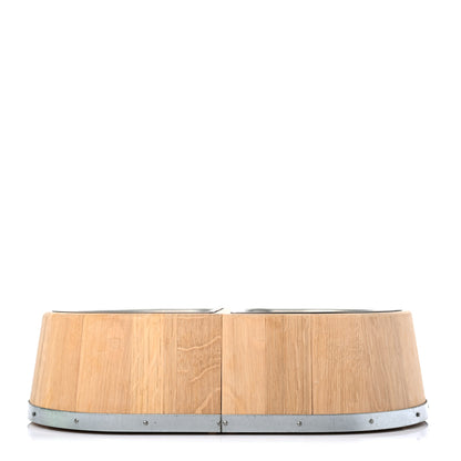 Hermes Oak Wood Large Chaine d'Ancre Dog Bowl Naturel 3 of 11