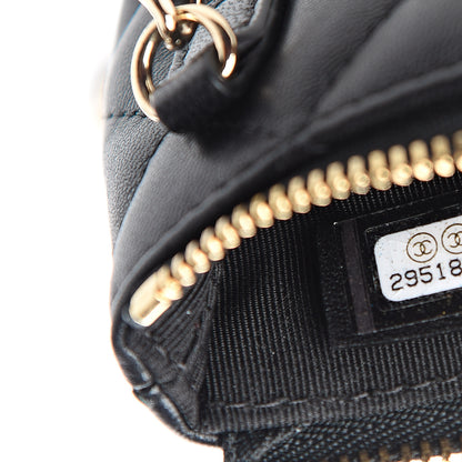 Chanel Lambskin Quilted CC Phone Holder Black 6 of 10