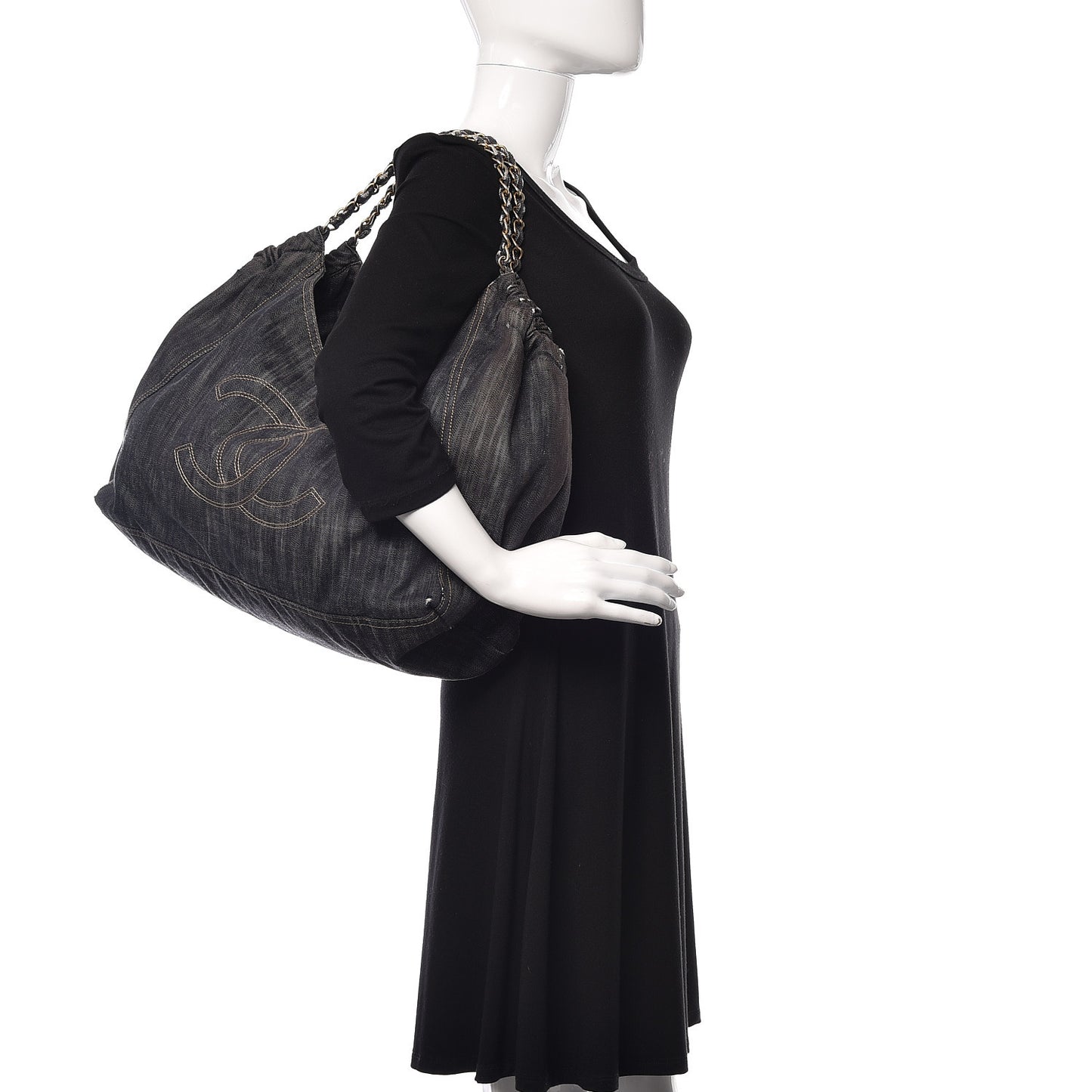 Denim XL Coco Cabas Tote Dark Blue