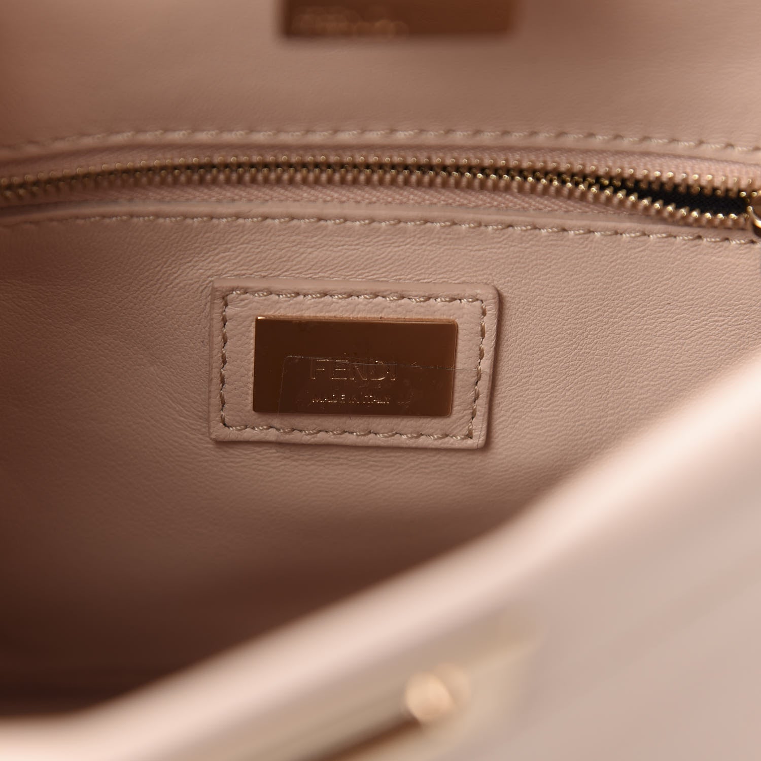 Fendi Vitello Seta Shiny Nappa Scalloped Studded Mini Peekaboo Iconic Satchel Soap 9 of 11