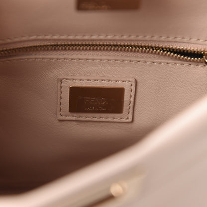 Fendi Vitello Seta Shiny Nappa Scalloped Studded Mini Peekaboo Iconic Satchel Soap 9 of 11