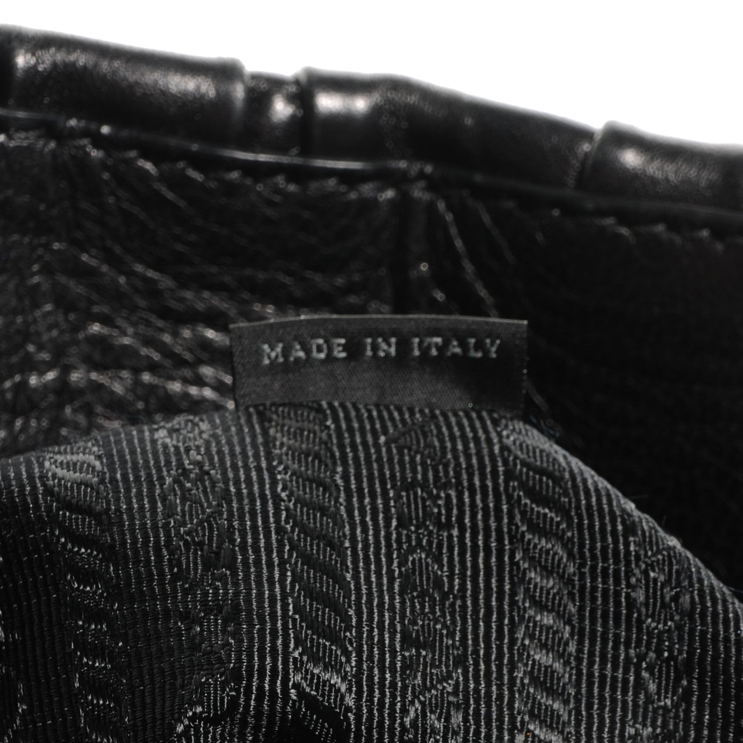 Nappa Gaufre Flap Bag Black