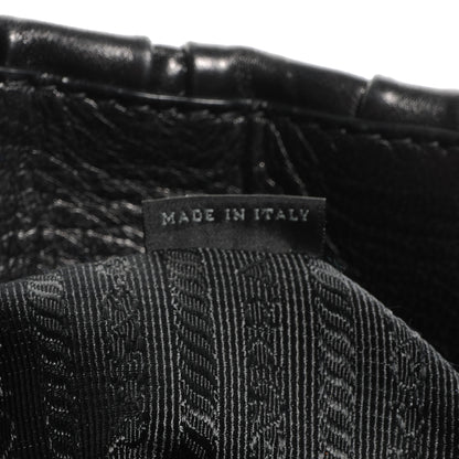 Prada Nappa Gaufre Flap Bag Black 7 of 11
