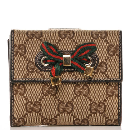 Gucci Monogram Princy Compact French Flap Wallet Brown 1 of 7
