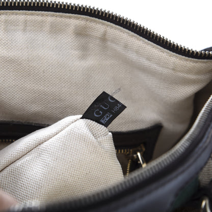 Gucci Monogram Vintage Web Medium Boston Dark Brown 9 of 15
