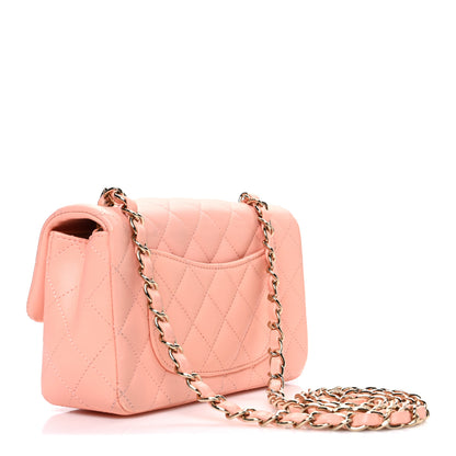 Chanel Lambskin Quilted Mini Rectangular Flap Light Pink 3 of 10