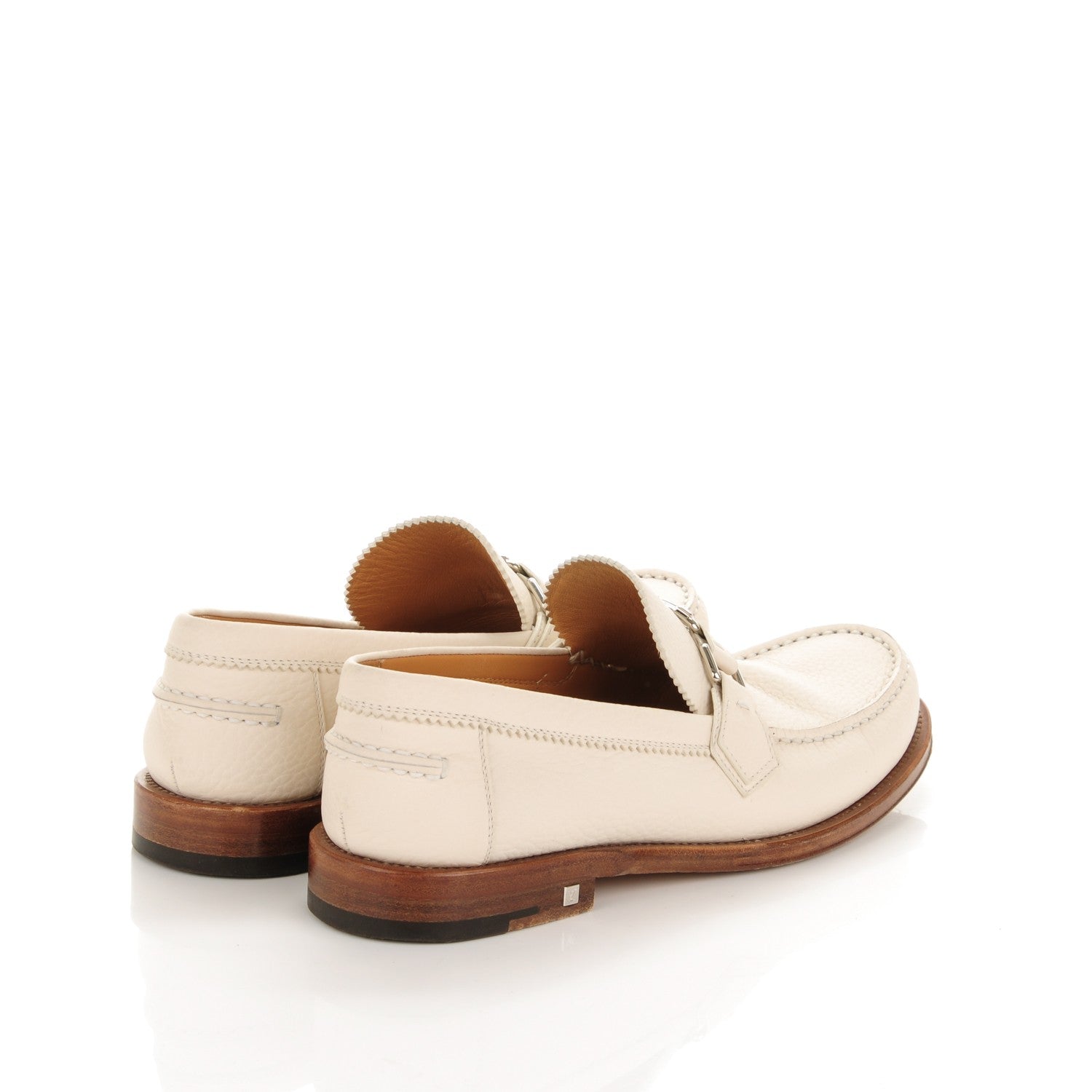 Louis Vuitton Mens Calfskin Major Loafers 7 White 4 of 7