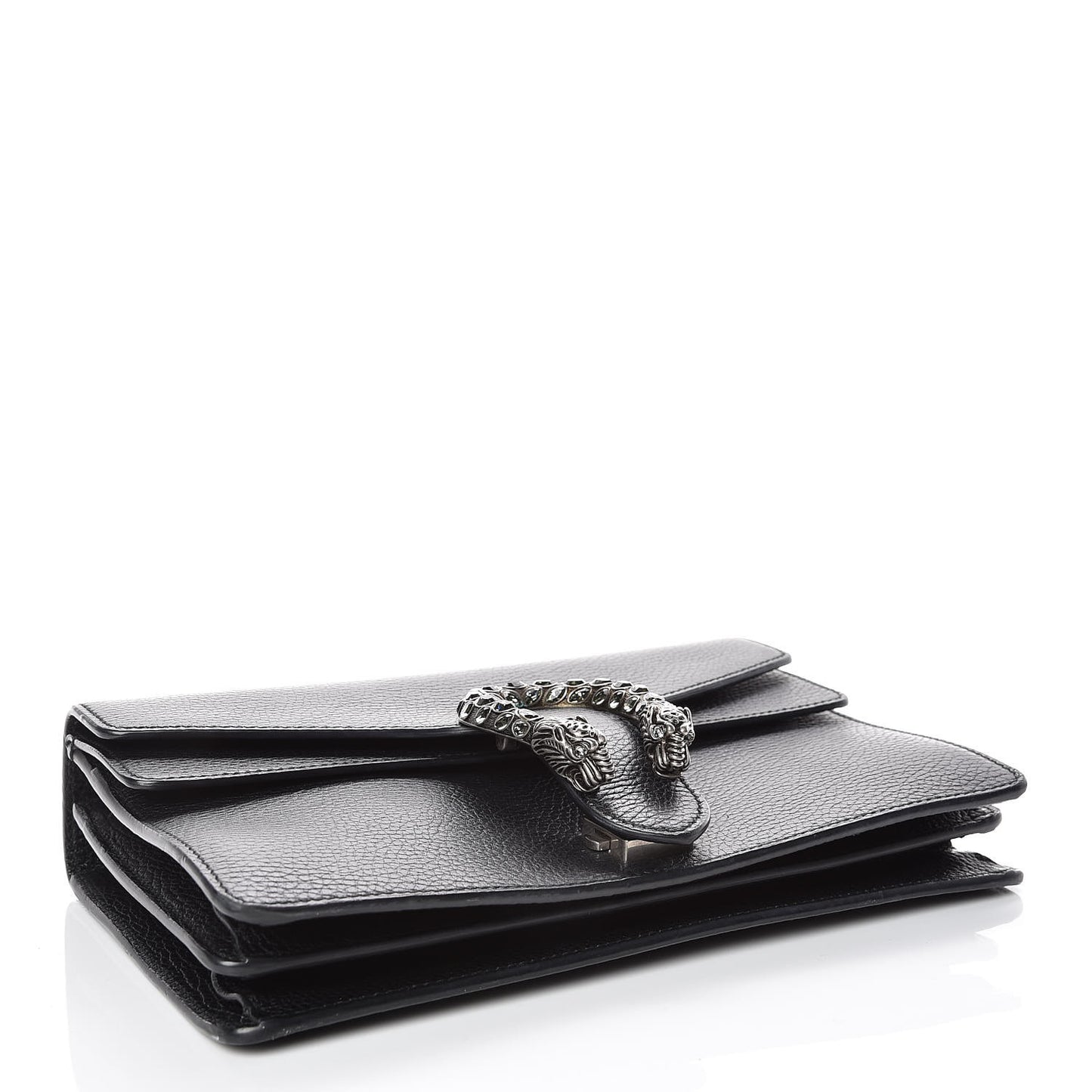 Pebbled Calfskin Small Dionysus Shoulder Bag Black