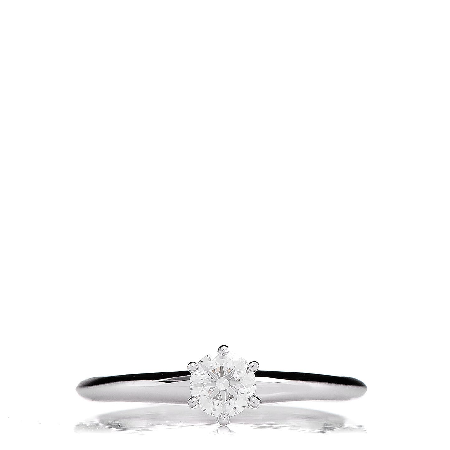 Platinum Diamond .32ct Solitaire Engagement Ring 52 6