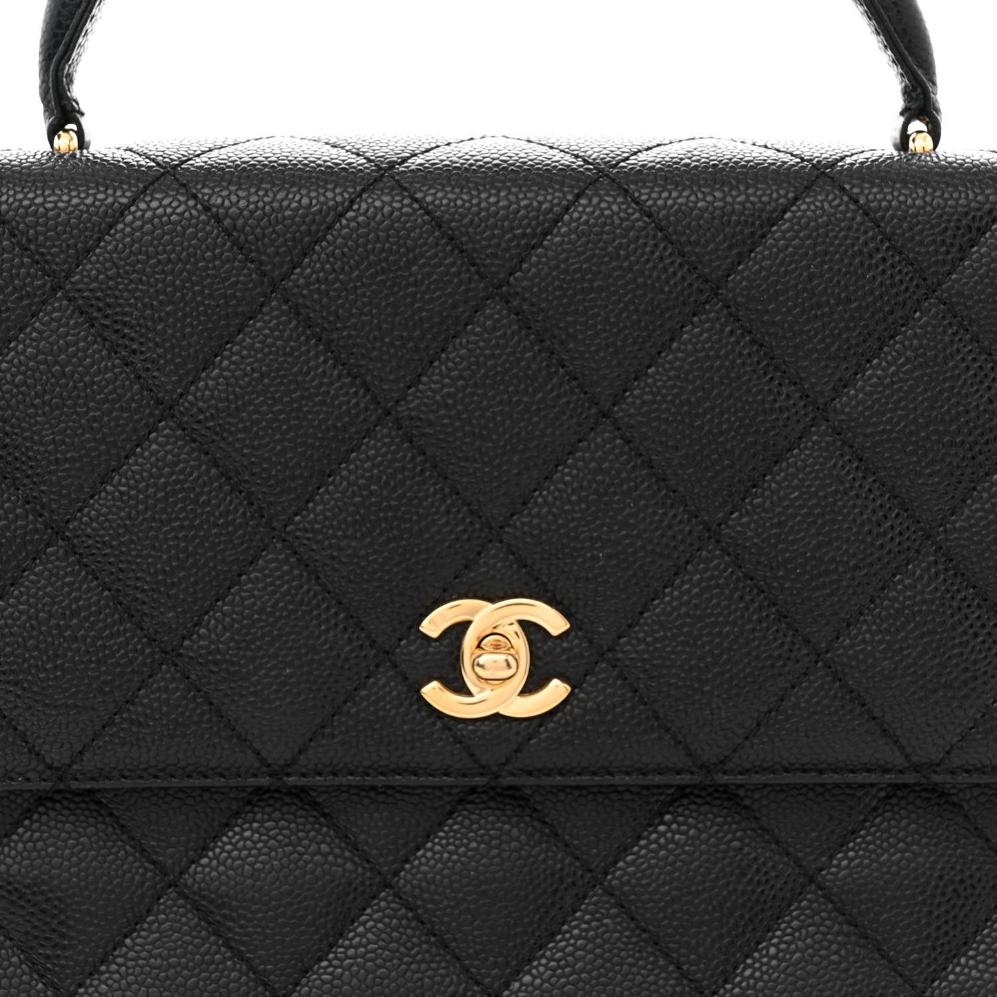 Caviar Quilted Jumbo Kelly Flap Black
