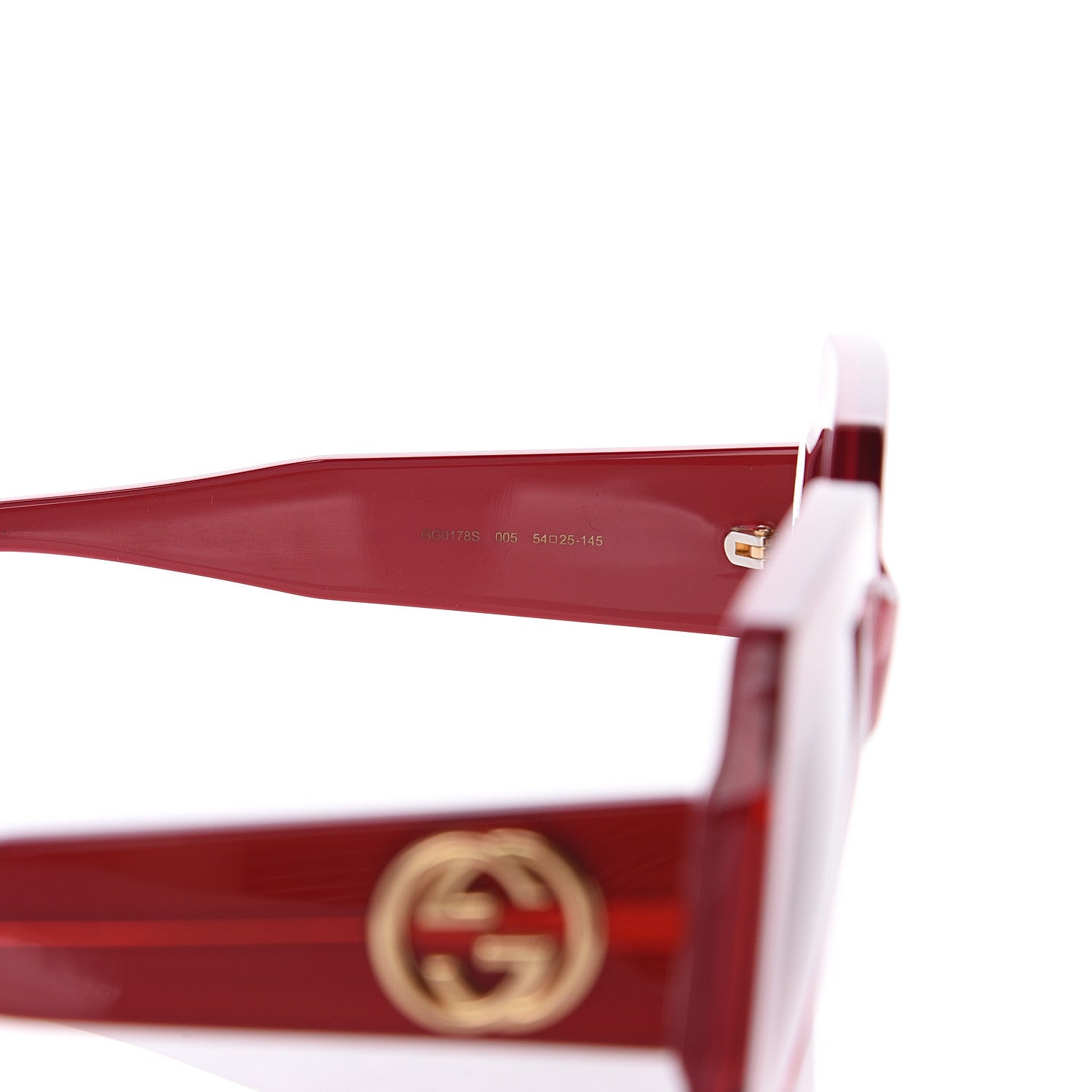 Gucci Square Web Frame GG0178S Sunglasses Red 5 of 8