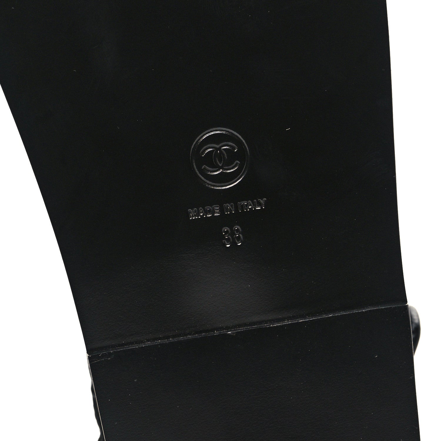 Chanel Grained Calfskin Velcro Dad Sandals 38 Black 6 of 8
